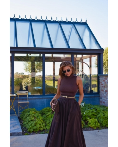 Darkbrown long skirt