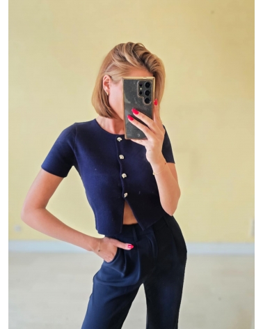 Navy crop top