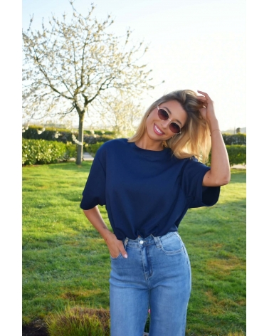 Crop navy shirt