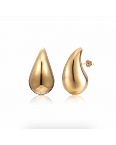Big teardrop earrings gold
