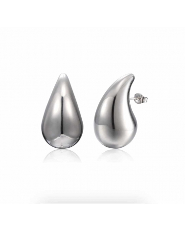 Big teardrop earrings silver